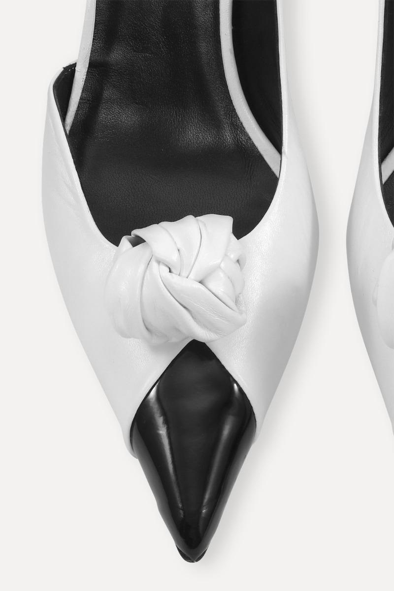 Rotate Birger Christensen Leather Knot Pump Bright White