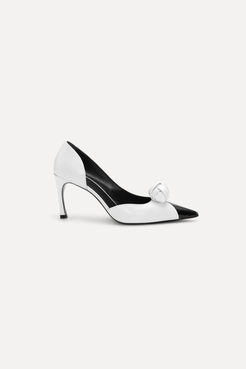rotate birger christensen Leather Knot Pump Bright White