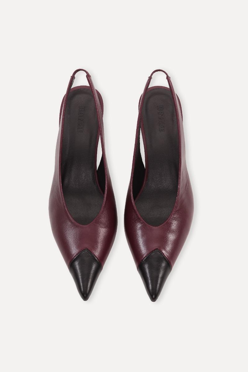 Rotate Birger Christensen Leather Slingback Pump Burgundy