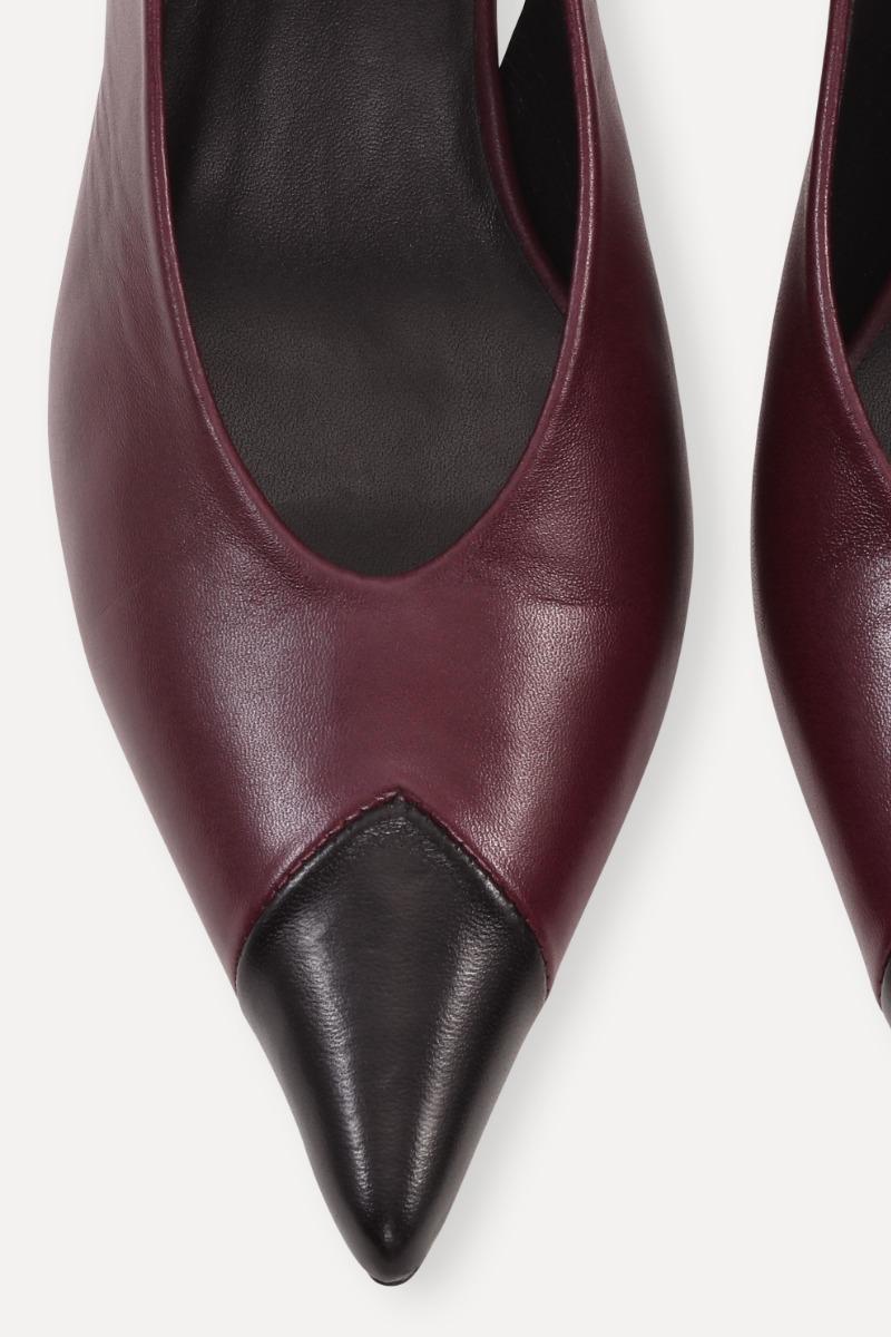 Rotate Birger Christensen Leather Slingback Pump Burgundy
