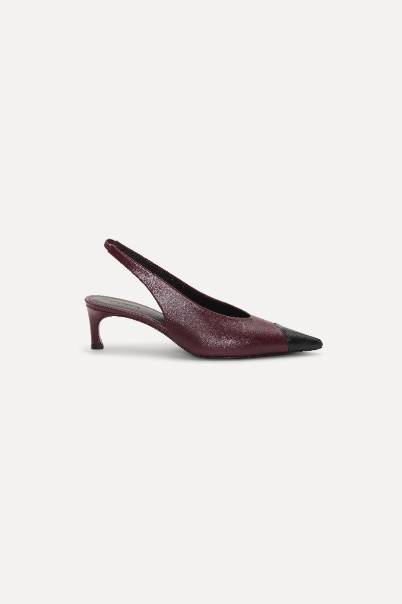 rotate birger christensen Leather Slingback Pump Burgundy