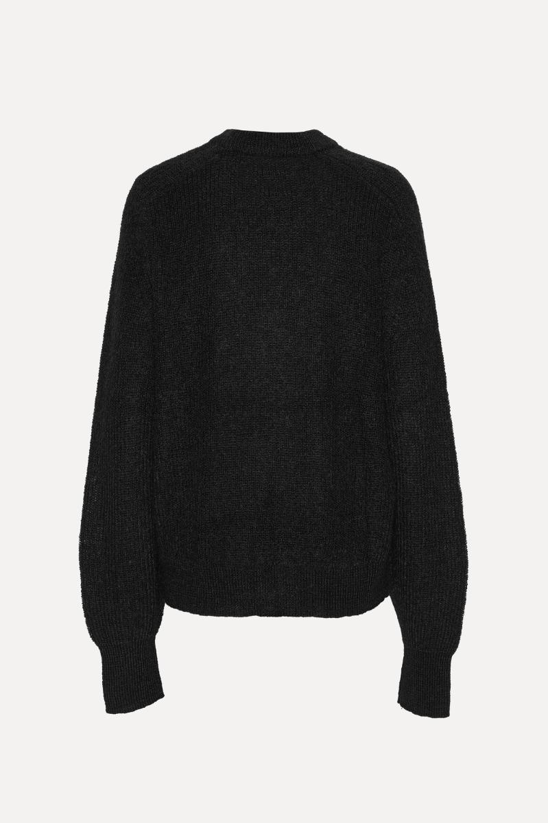 Rotate Birger Christensen Light Knit Logo Sweater Black