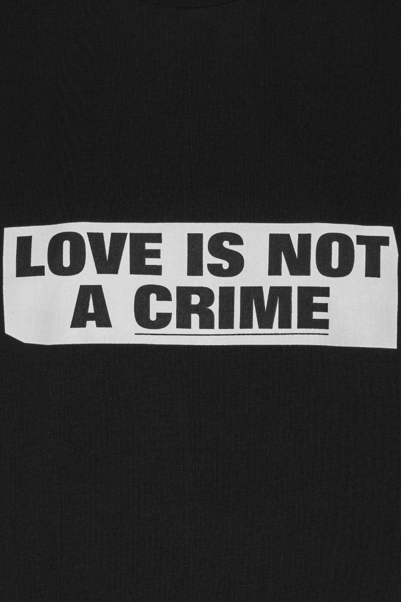 Rotate Birger Christensen Love Is Not A Crime T-shirt Black - Limited Edition