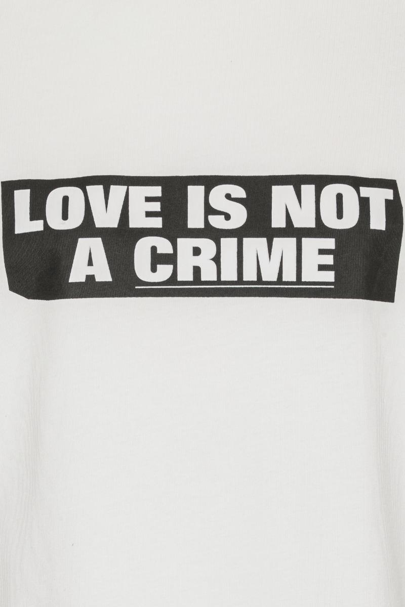 Rotate Birger Christensen Love Is Not A Crime T-shirt White - Limited Edition
