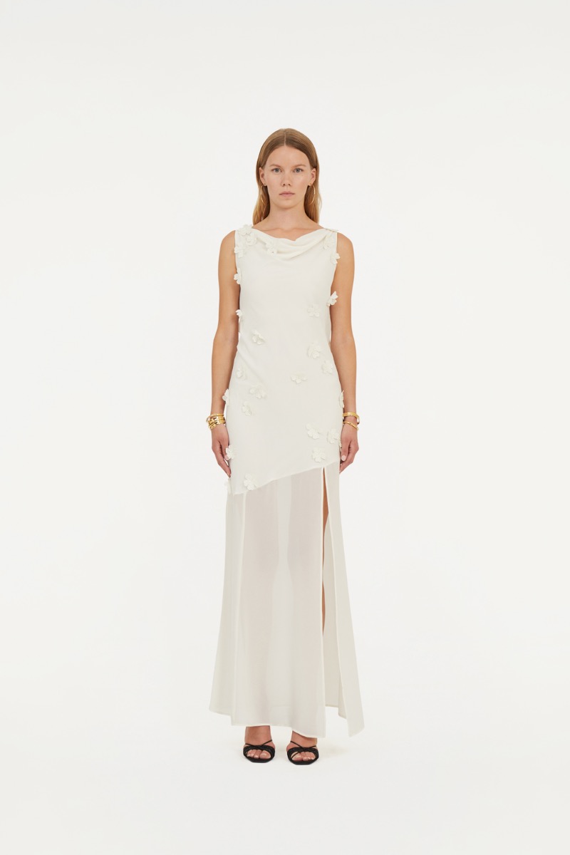 rotate birger christensen Maxi Halterneck Dress White
