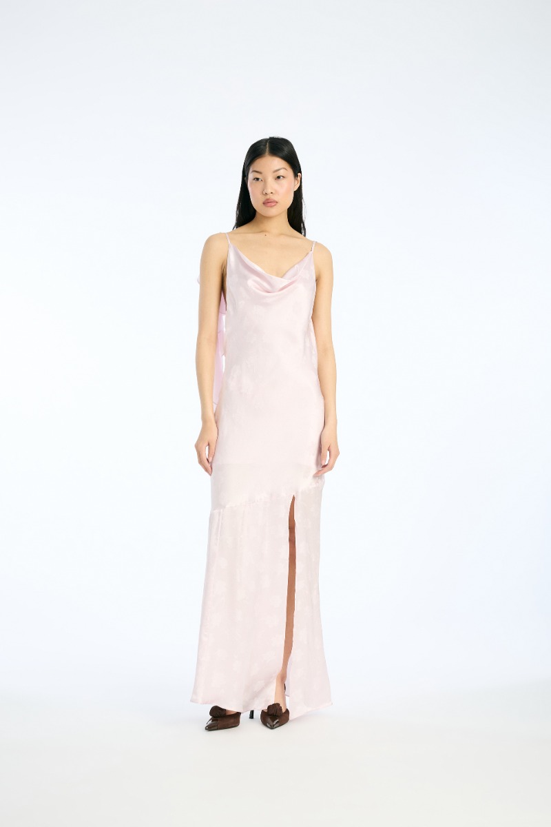 rotate birger christensen Maxi Waterfall Dress Light Pink