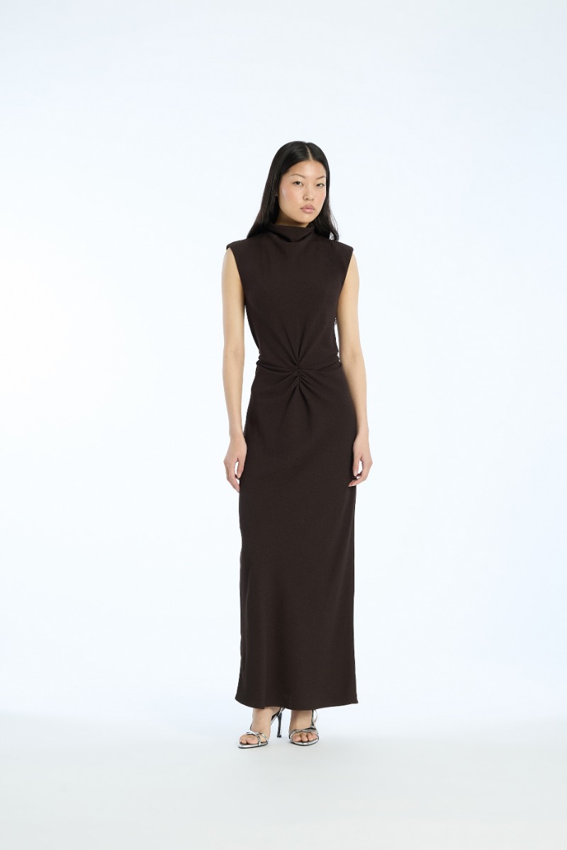 rotate birger christensen Mididress W. Gatherings Dark Brown