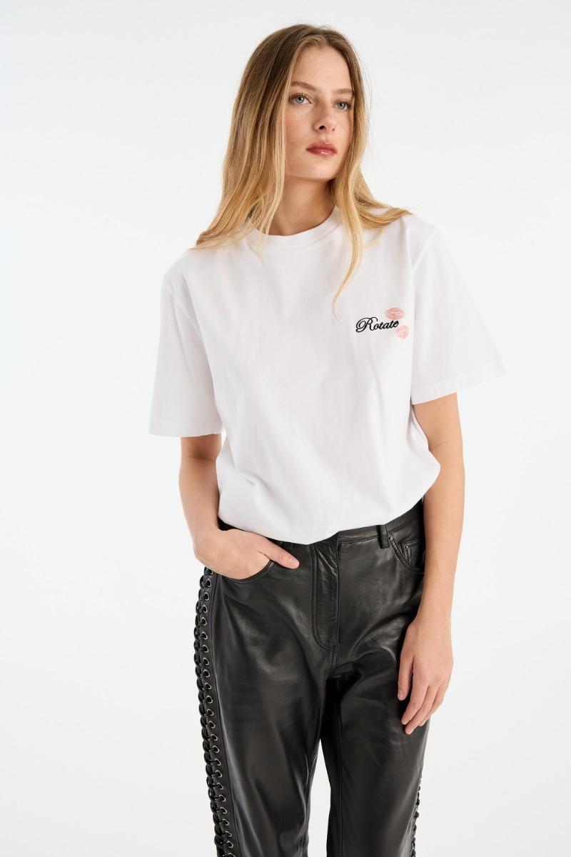 Rotate Birger Christensen Oversized T-shirt Bright White