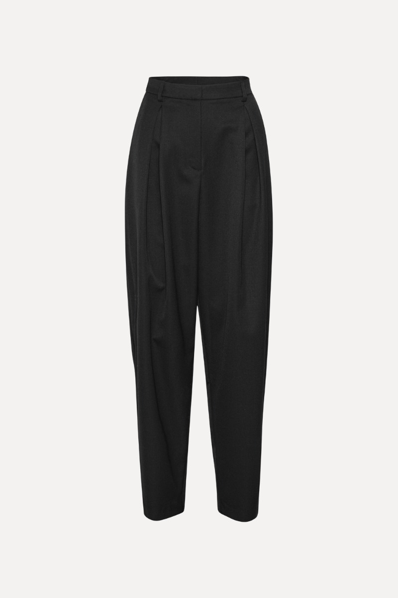 Rotate Birger Christensen Pleated Tailored Pants Black