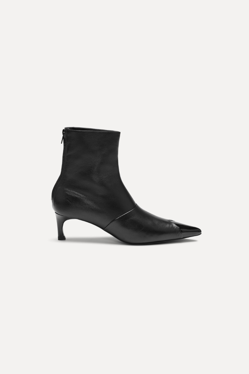 rotate birger christensen Pointed Leather Boot Black