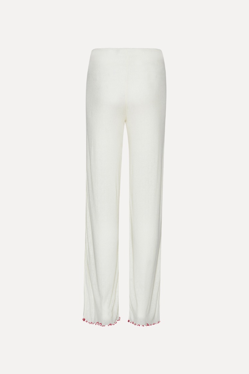 Rotate Birger Christensen POINTELLE LOW LEGGINGS WHITE
