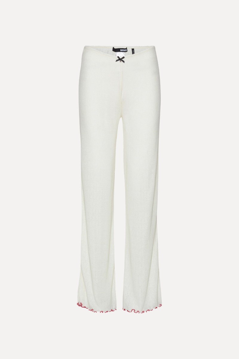 rotate birger christensen POINTELLE LOW LEGGINGS WHITE