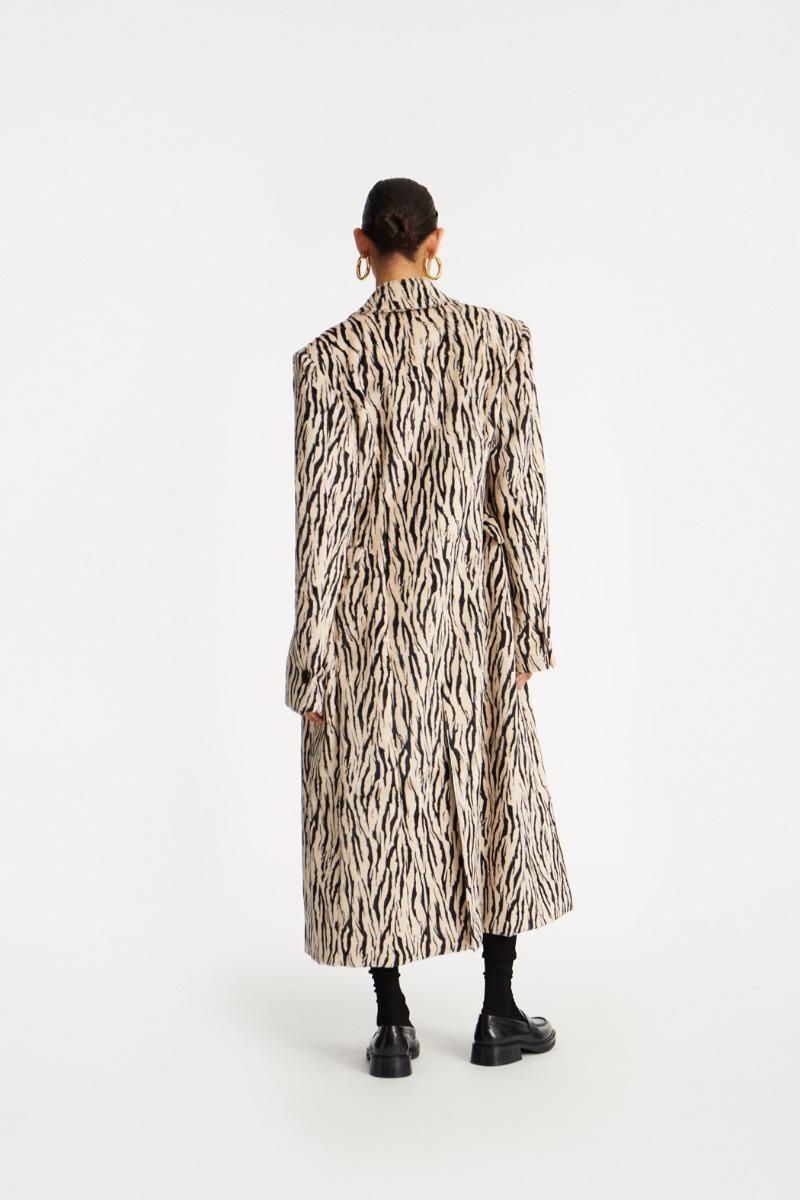 Rotate Birger Christensen Printed Faux Fur Skirt Black Print