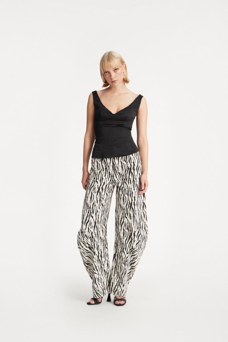 rotate birger christensen Printed Twill Cargo Pants Black Print