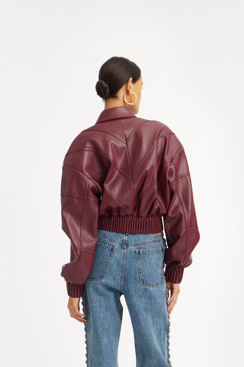 Rotate Birger Christensen Bomber Jacket Bordeaux