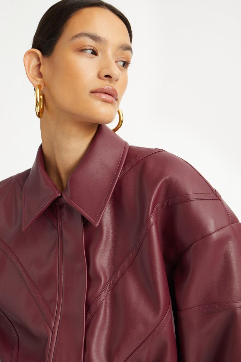 Rotate Birger Christensen Bomber Jacket Bordeaux