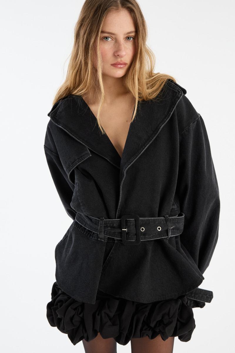 Rotate Birger Christensen Crepe Mini Skirt Black