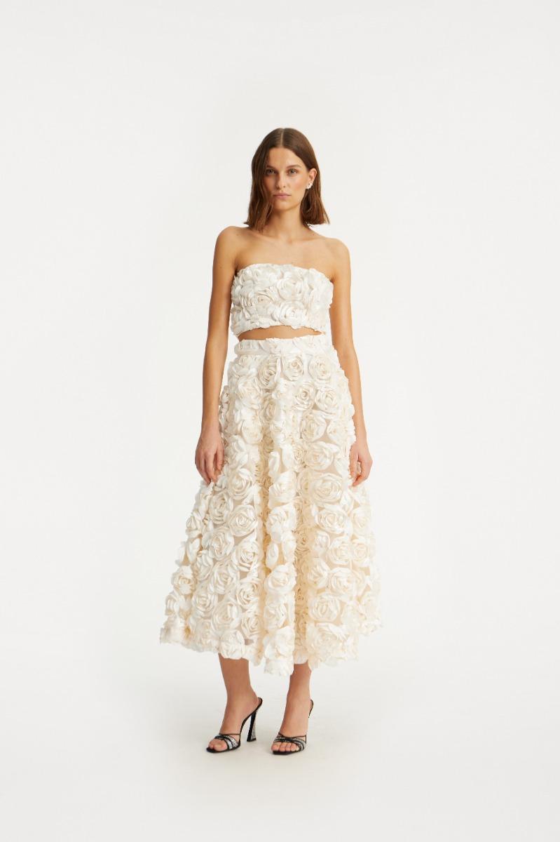 rotate birger christensen Cropped Top Creme White