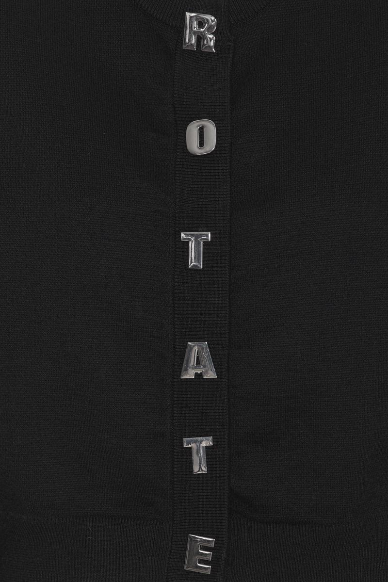 Rotate Birger Christensen Firm Knit Cardigan Black