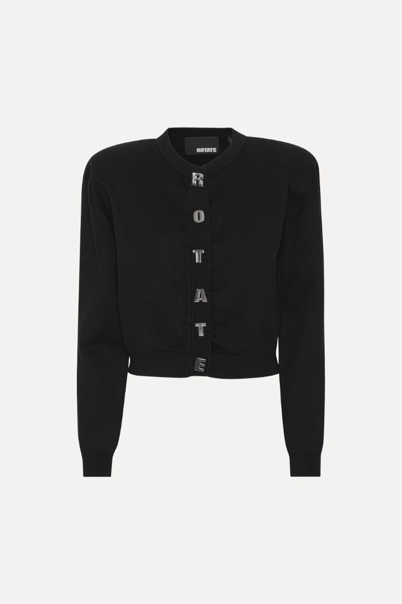 rotate birger christensen Firm Knit Cardigan Black