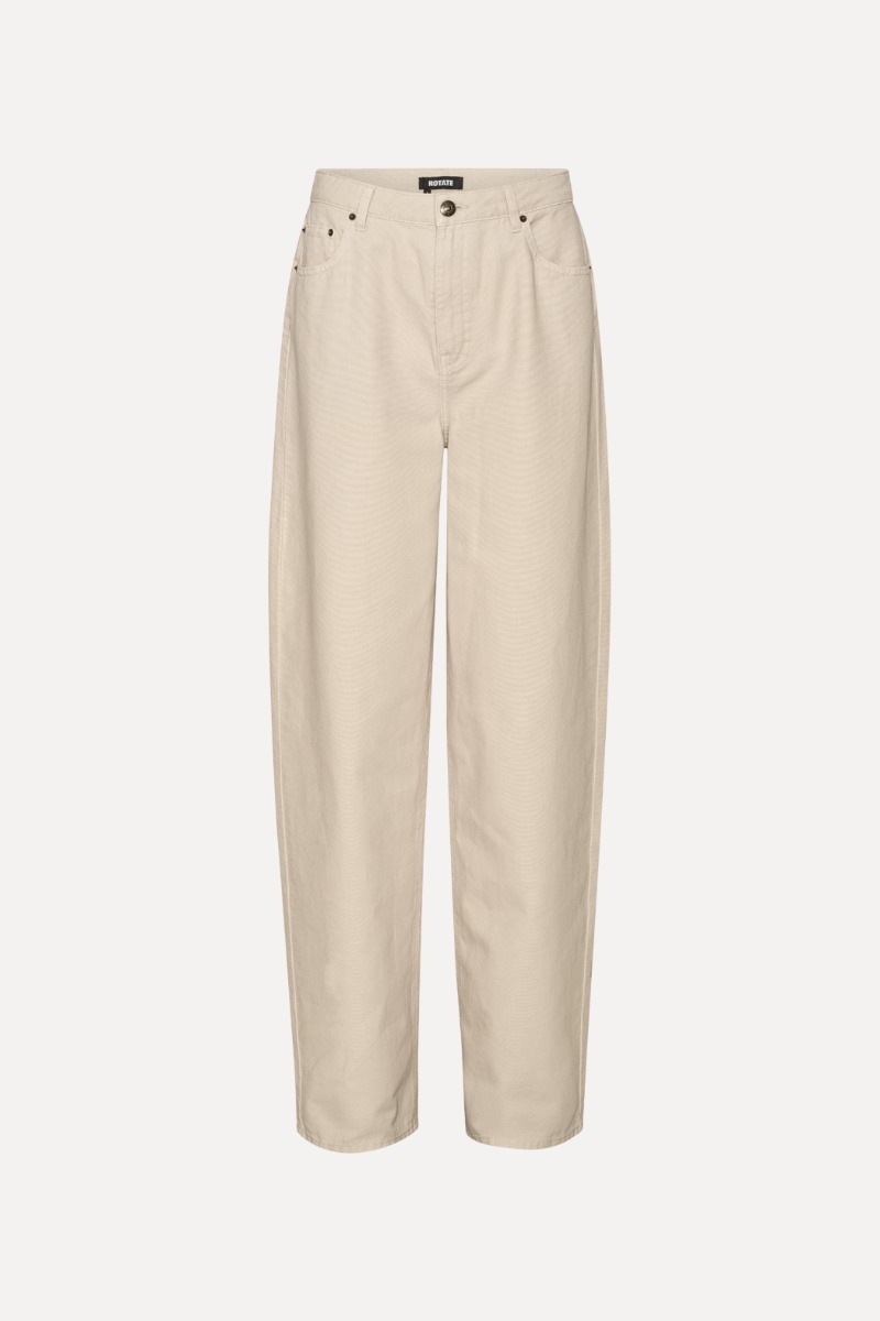 Rotate Birger Christensen Heavy Cotton Pants Beige