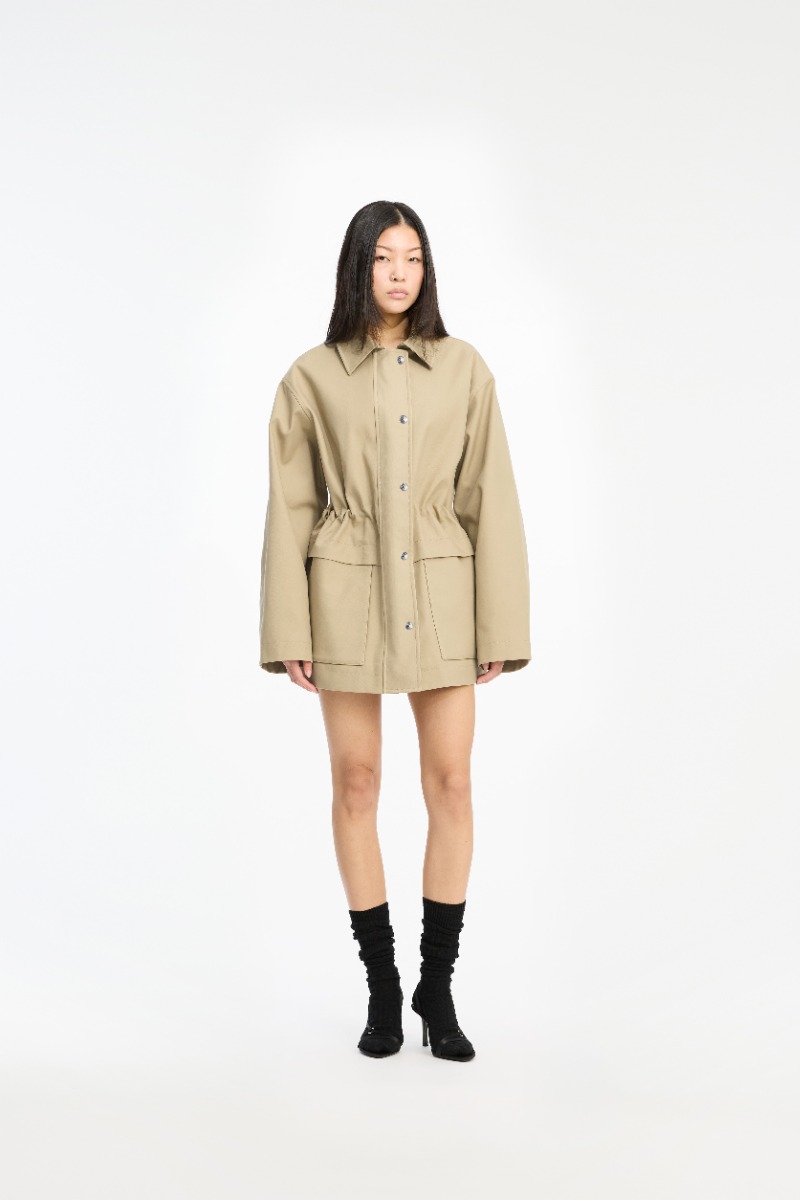 rotate birger christensen Heavy Twill Jacket Beige