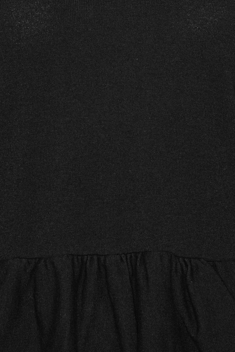 Rotate Birger Christensen Knit Top W/ Peplum Black