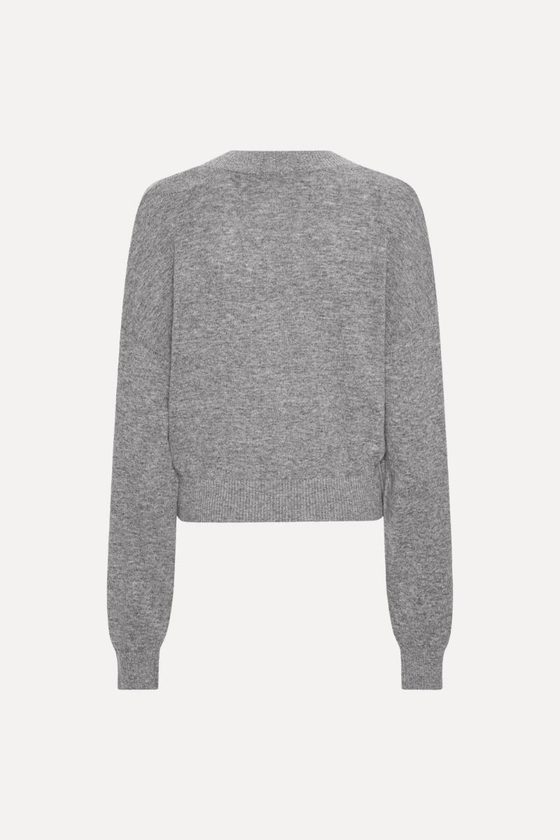 Rotate Birger Christensen Knit V-neck Sweater Grey