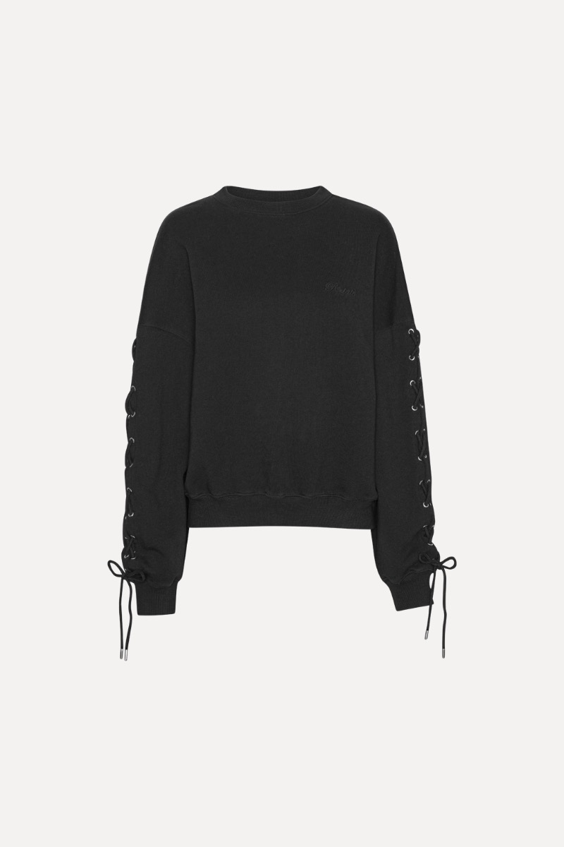Rotate Birger Christensen Lacing Crewneck Black
