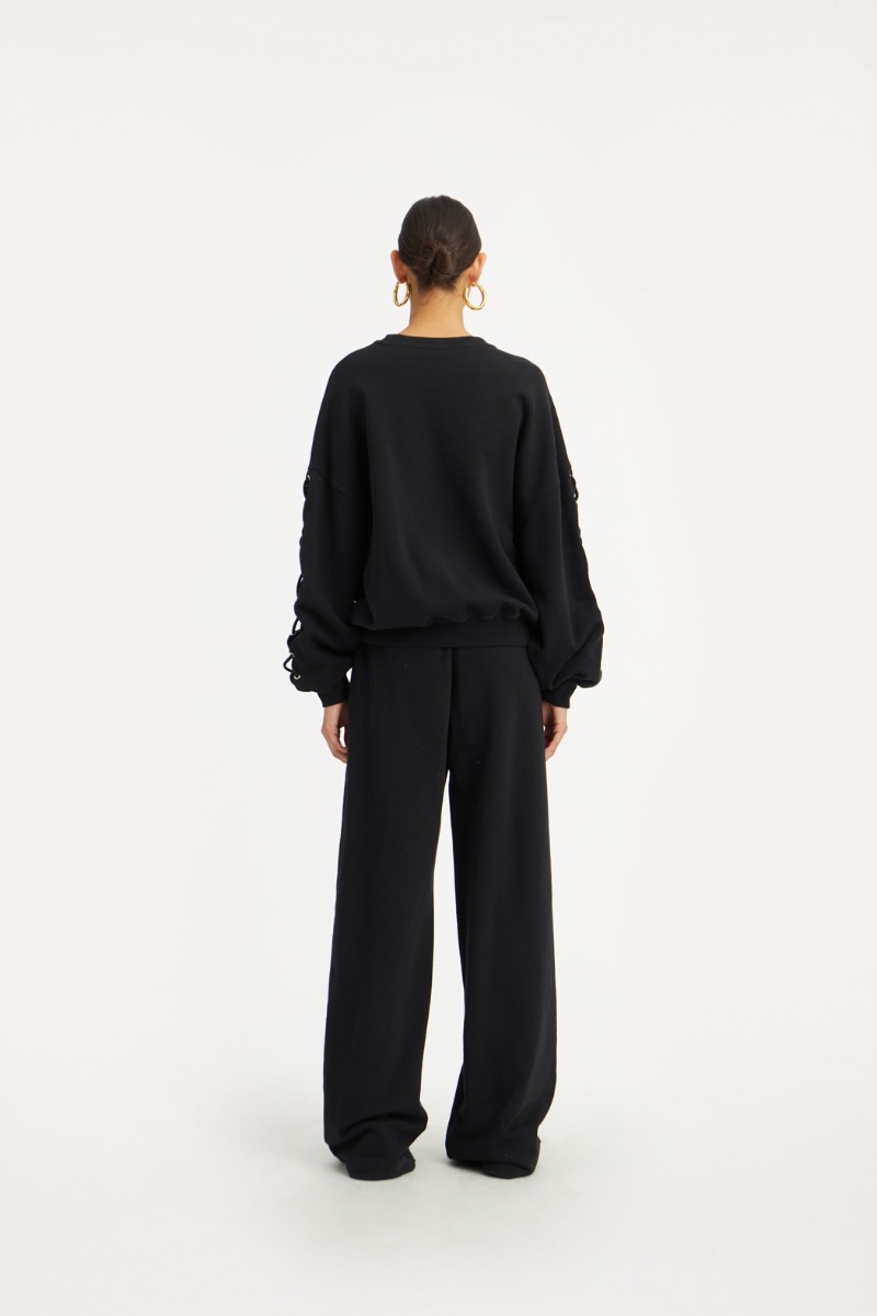 Rotate Birger Christensen Lacing Sweatpants Black