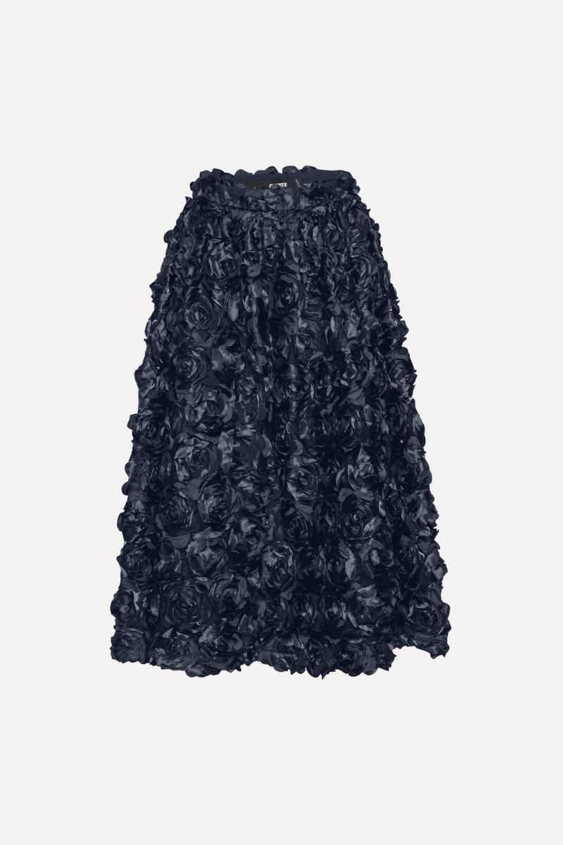 rotate birger christensen Maxi Sun Skirt Dark Blue