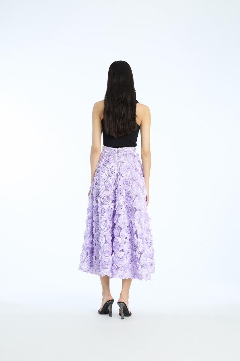Rotate Birger Christensen Maxi Sun Skirt Purple