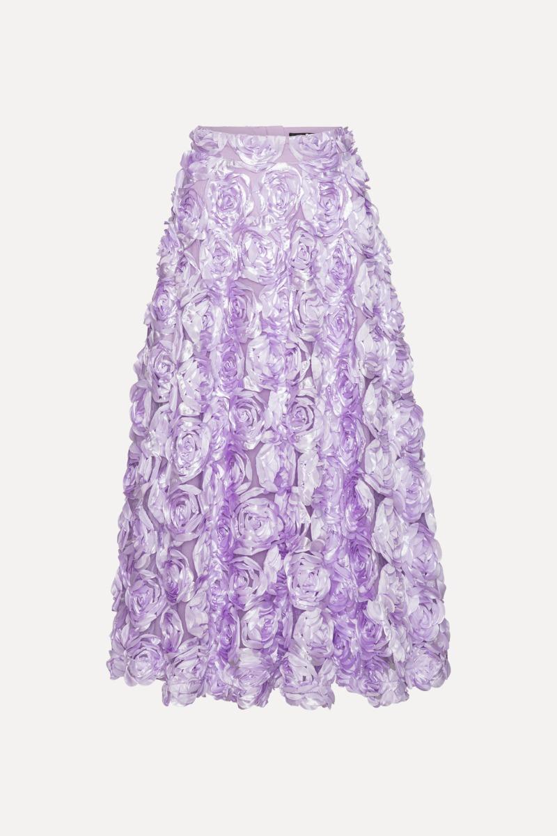 Rotate Birger Christensen Maxi Sun Skirt Purple