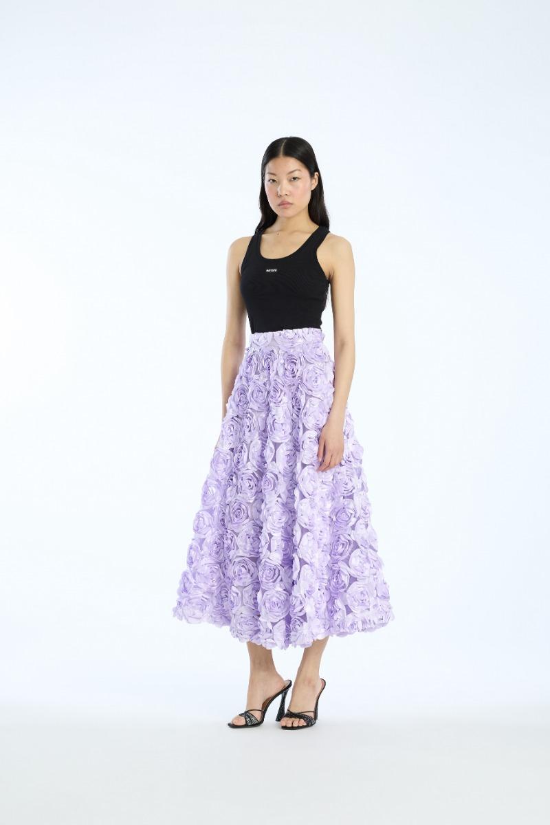 rotate birger christensen Maxi Sun Skirt Purple
