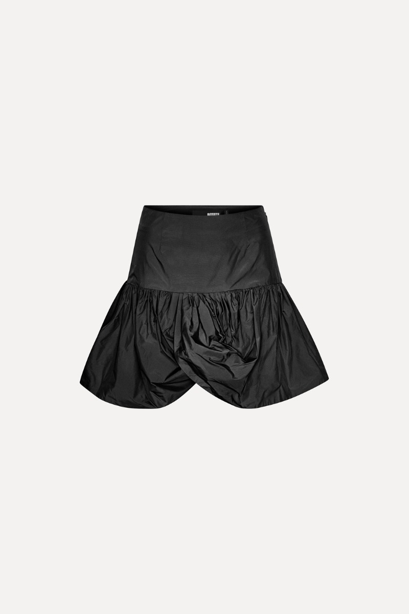Rotate Birger Christensen Mini Balloon Skirt Black