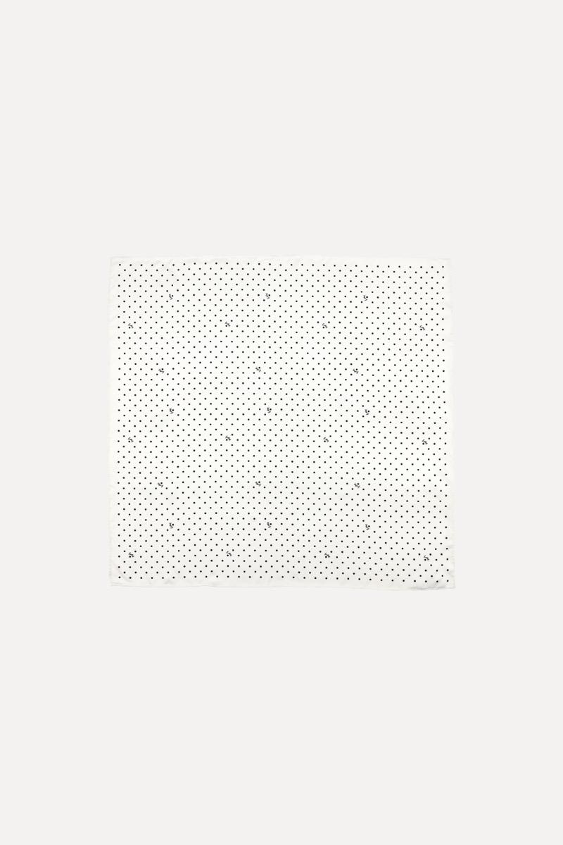 rotate birger christensen PRINTED SILK SCARF WHITE