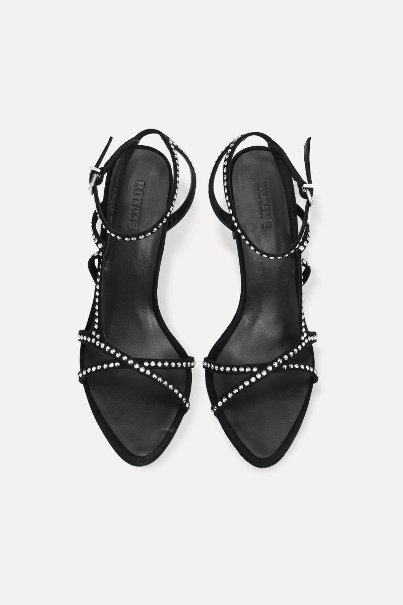 Rotate Birger Christensen Rhinestone Sandal Black