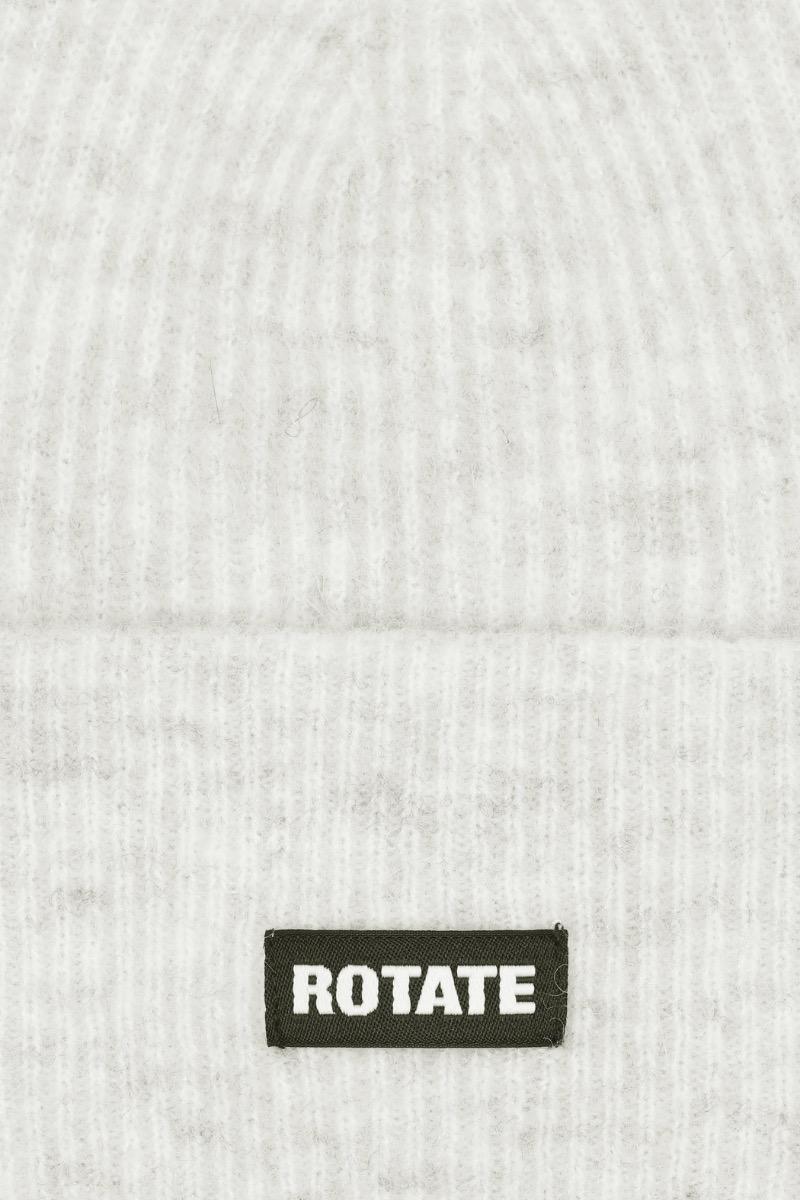 Rotate Birger Christensen RIB KNIT BEANIE WHITE