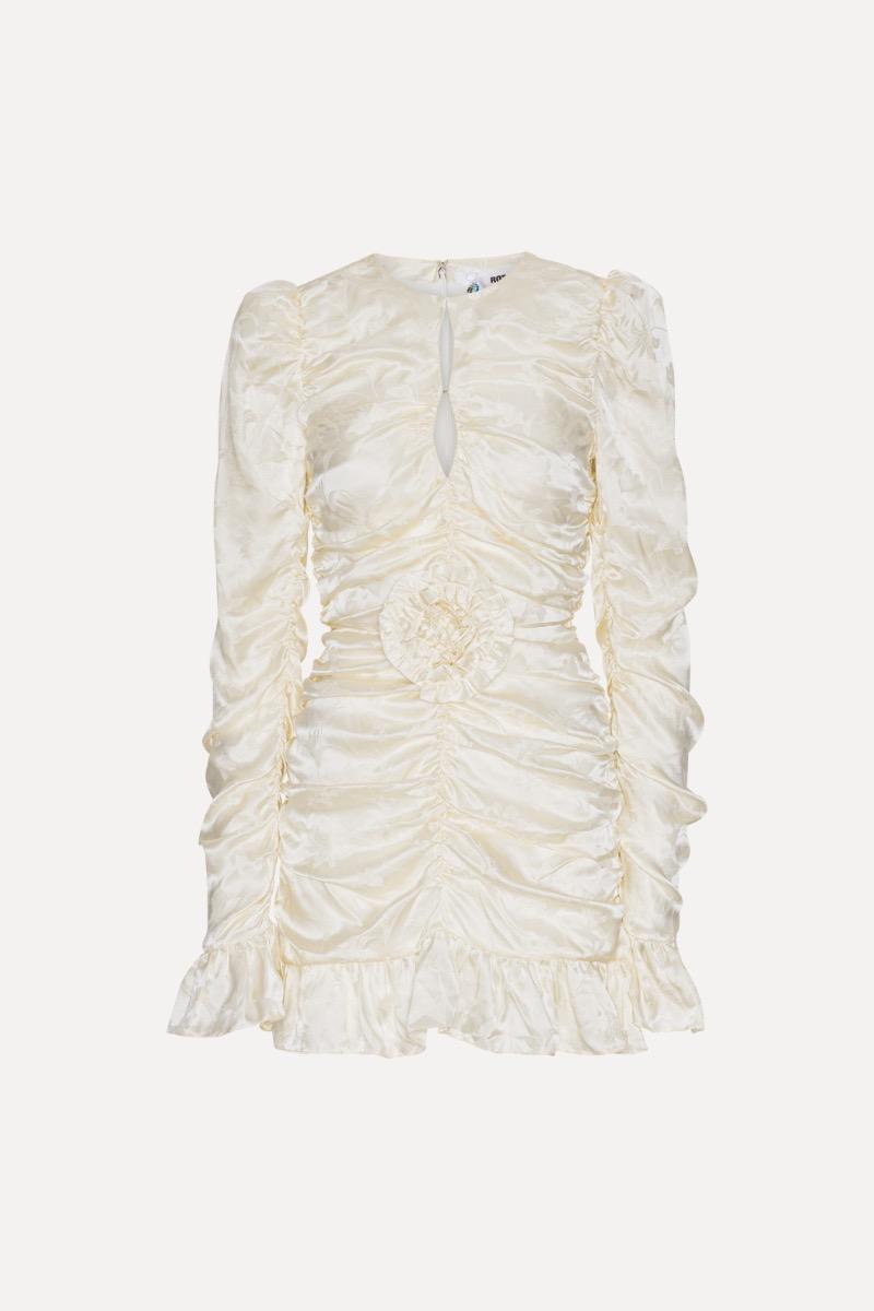 Rotate Birger Christensen Satin Mini Dress White