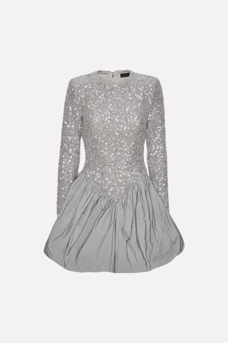 Rotate Birger Christensen Sequin Mini Dress Grey