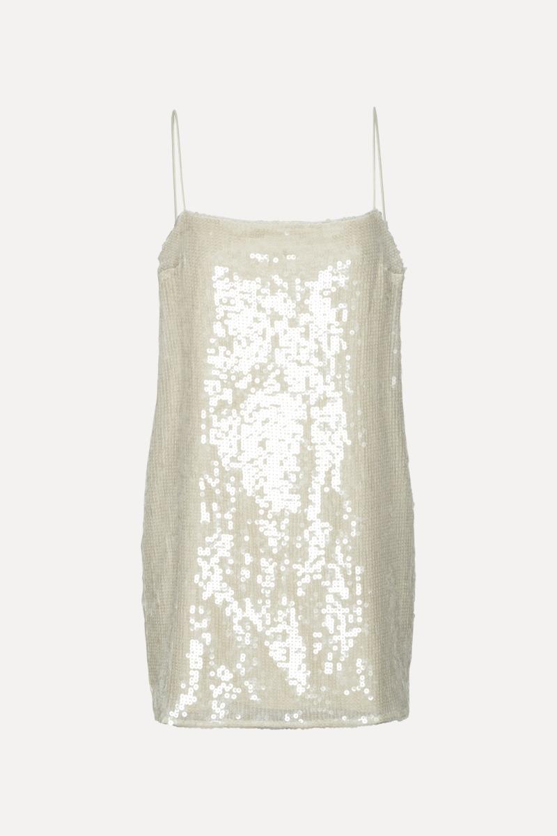 Rotate Birger Christensen Sequin Mini Dress White