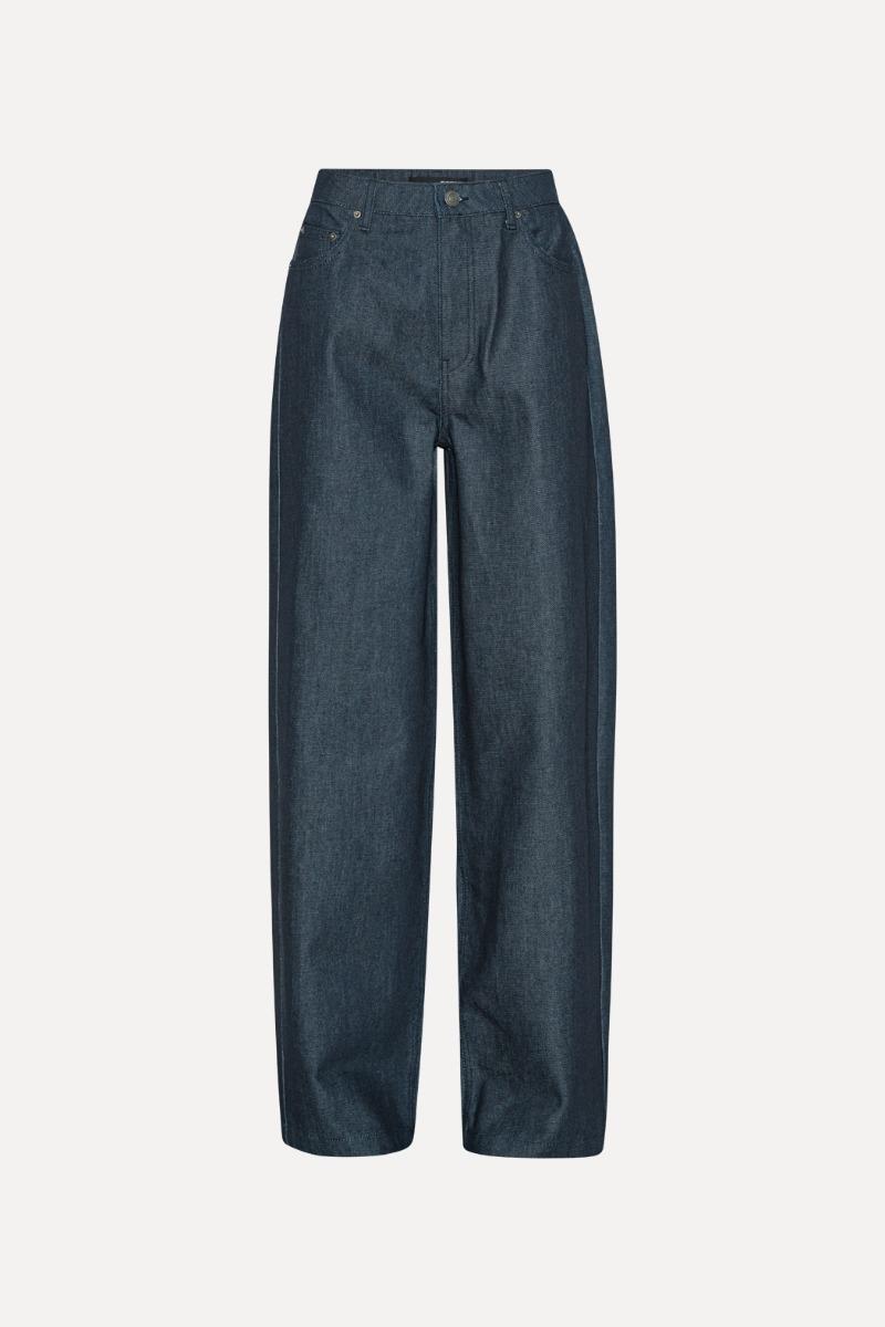 Rotate Birger Christensen Wide Leg Jeans Dark Blue