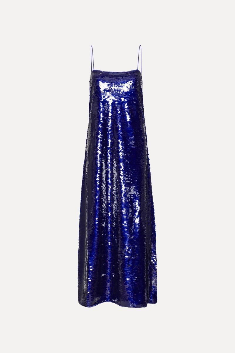 Rotate Birger Christensen Sequins Max Dress Dark Blue