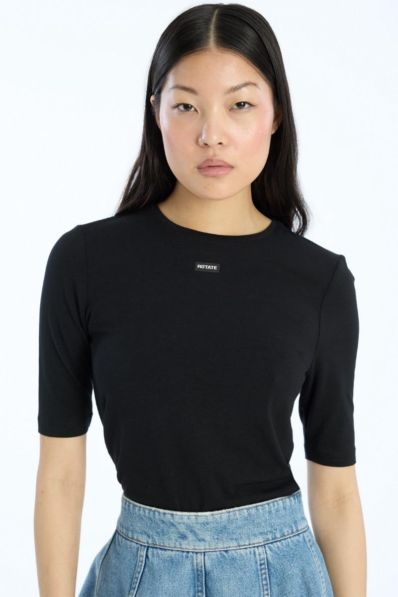 Rotate Birger Christensen Short Sleeve T-shirt Black