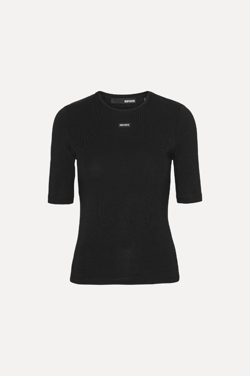 Rotate Birger Christensen Short Sleeve T-shirt Black