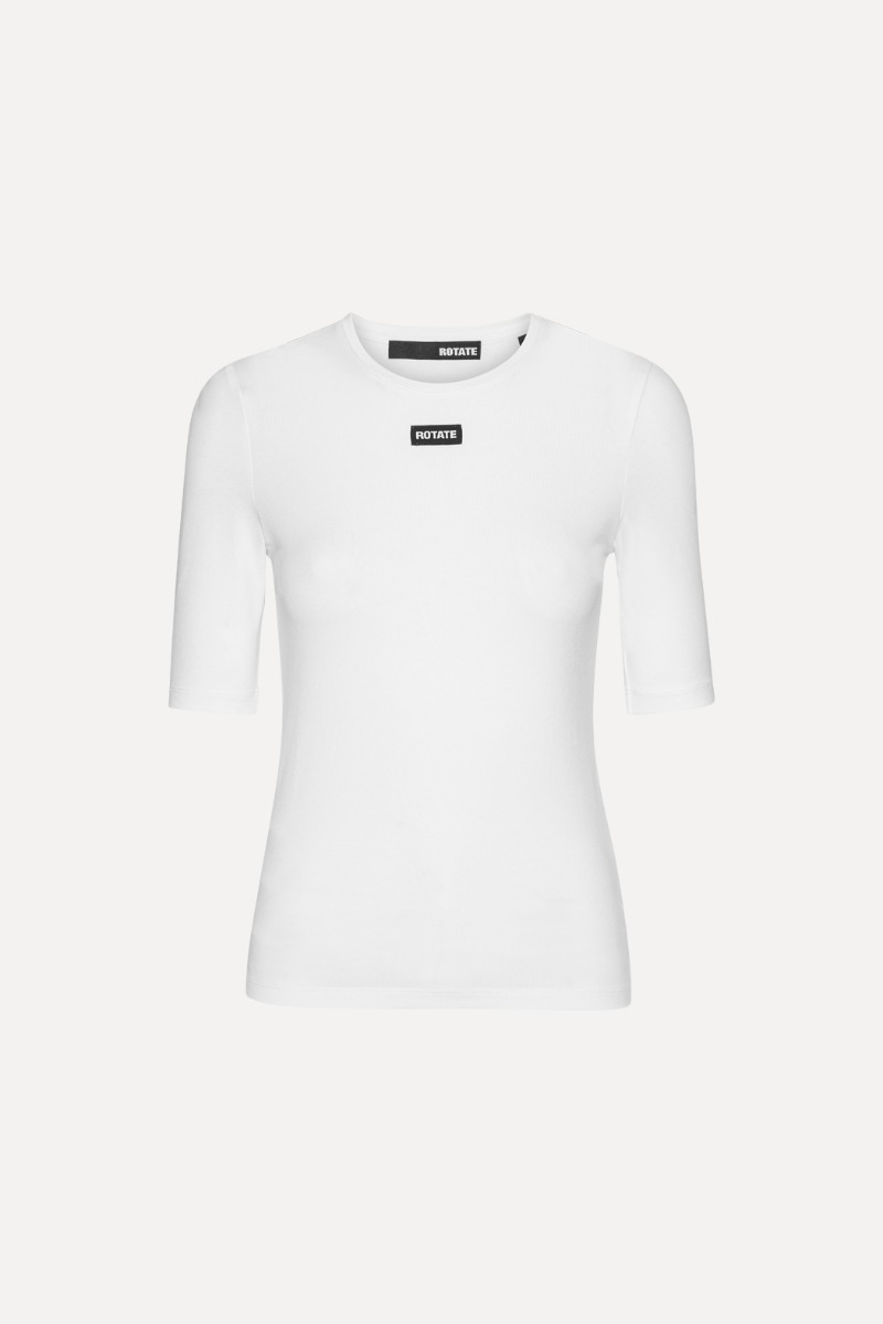Rotate Birger Christensen Short Sleeve T-shirt Bright White
