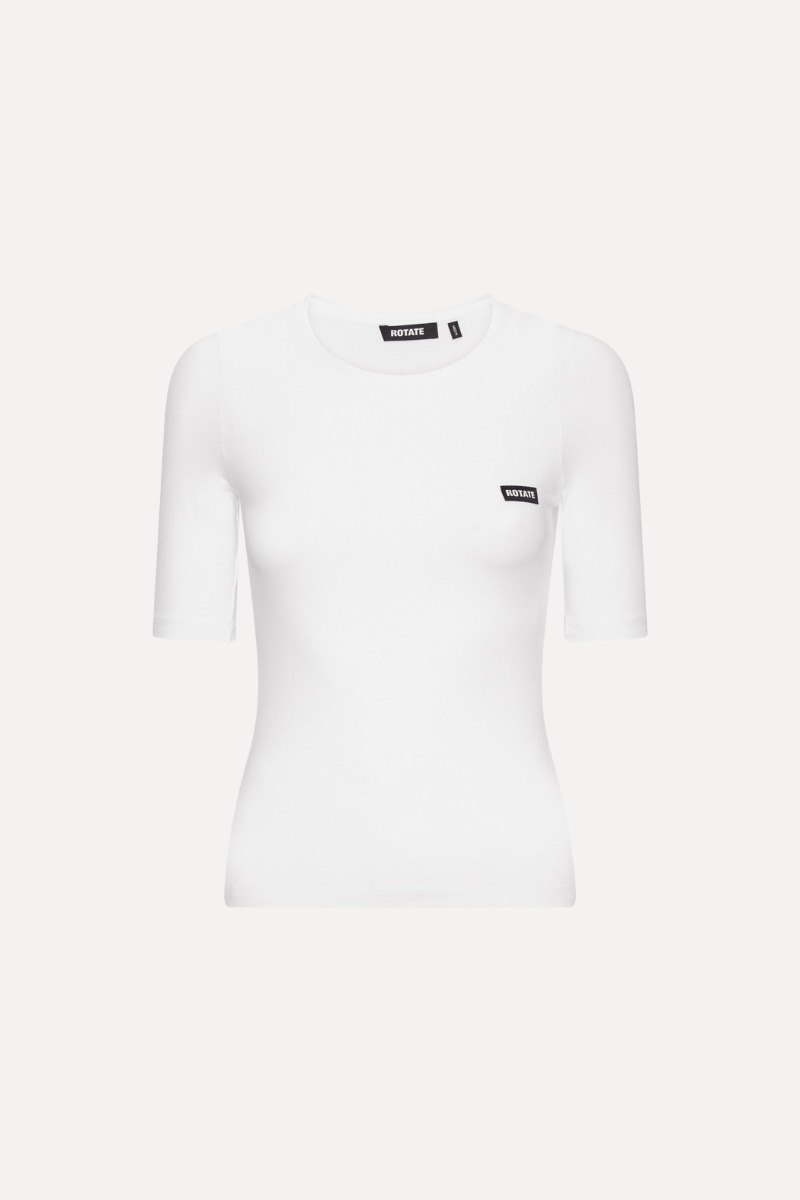 rotate birger christensen Short Sleeve T-shirt White Logo