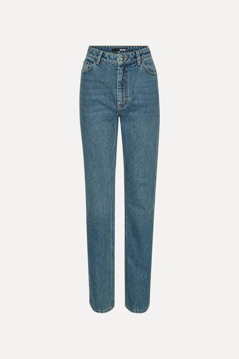 Rotate Birger Christensen Straight Leg Jeans Blue Denim