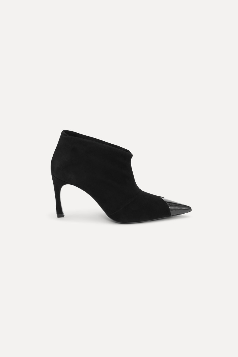 rotate birger christensen Suede Pointed Toe Boot Black