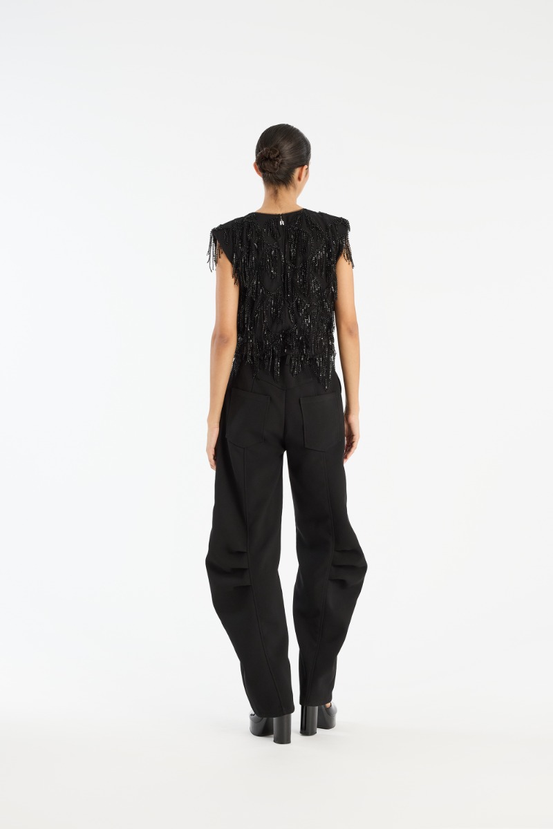 Rotate Birger Christensen Suiting Cargo Pants Black